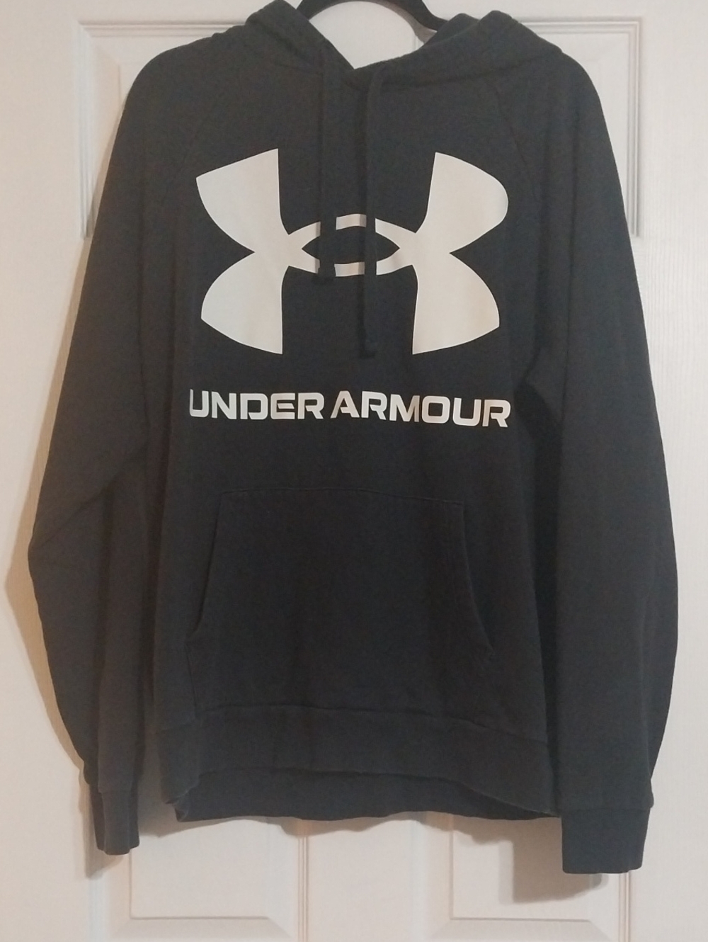 Under Armour Black Hoodie with Large White Logo